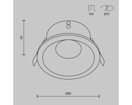 Встраиваемый светильник Technical DL032-2-01W