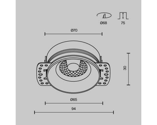 Встраиваемый светильник Technical DL101-GU10-TRS-B