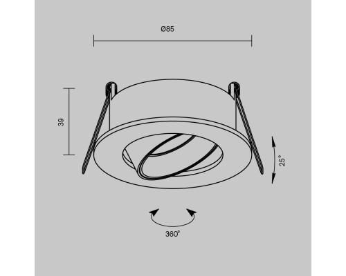 Встраиваемый светильник Technical DL061-GU10-B