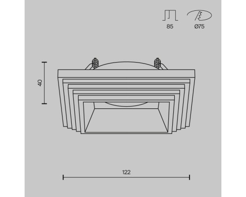 Встраиваемый светильник Technical DL005-1-01-W