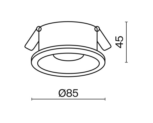 Встраиваемый светильник Technical DL032-2-01B