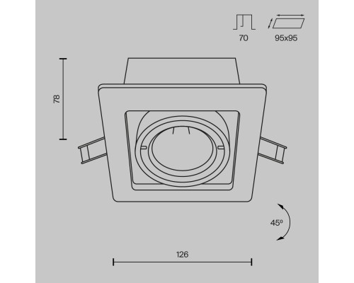Встраиваемый светильник Technical DL008-2-01-W