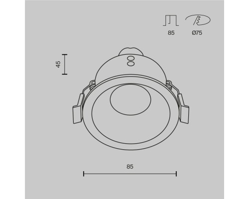 Встраиваемый светильник Technical DL032-2-01B-1(N)