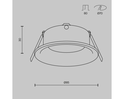 Встраиваемый светильник Technical DL027-2-01B