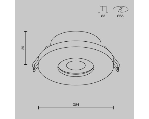 Встраиваемый светильник Technical DL083-01-GU10-RD-W