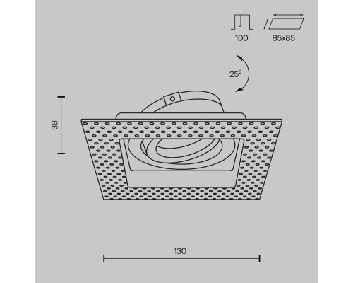 Встраиваемый светильник Technical DL003-01-W