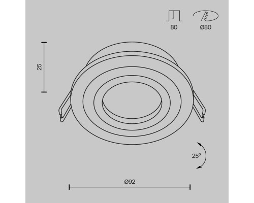 Встраиваемый светильник Technical DL023-2-01B