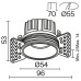 Встраиваемый светильник Technical DL058-7W2.7K-TRS-W