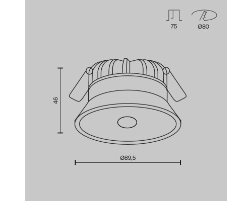 Встраиваемый светильник Technical DL055-8W3K-SEN-W