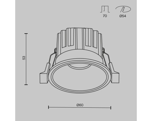 Встраиваемый светильник Technical DL058-7W2.7K-B