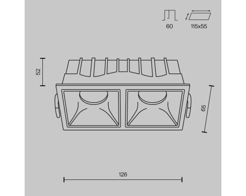 Встраиваемый светильник Technical DL043-02-10W4K-SQ-WB