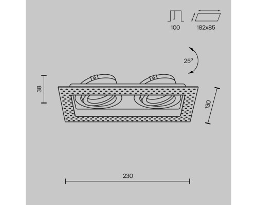 Встраиваемый светильник Technical DL003-02-W