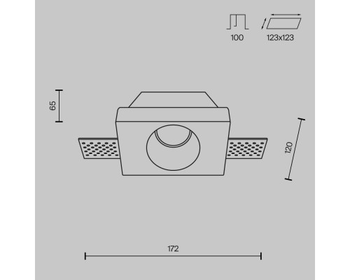 Встраиваемый светильник Technical DL001-WW-01-W