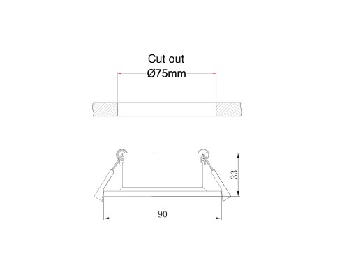 Встраиваемый светильник Technical DL041-01W