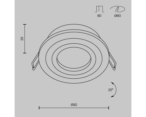 Встраиваемый светильник Technical DL023-2-01W