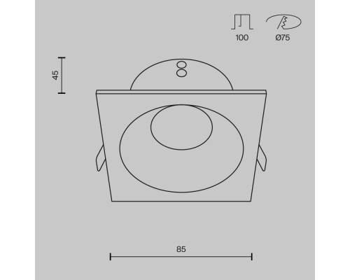 Встраиваемый светильник Technical DL033-2-01W
