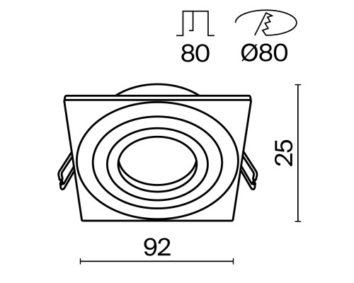 Встраиваемый светильник Technical DL024-2-01W