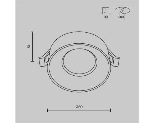 Встраиваемый светильник Technical DL046-01W