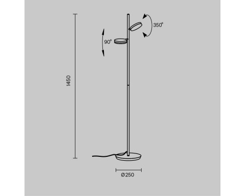 Напольный светильник (торшер) Maytoni MOD070FL-L12B3K