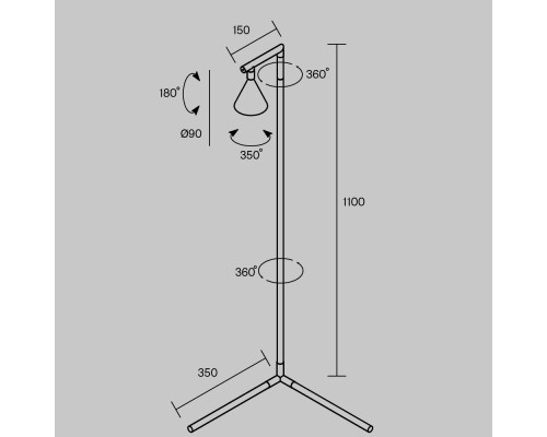 Напольный светильник (торшер) Maytoni MOD489FL-L20B3K