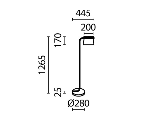 Напольный светильник (торшер) Maytoni MOD170FL-L8BS3K