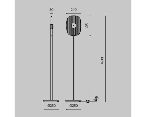 Напольный светильник (торшер) Maytoni MOD152FL-L1BK