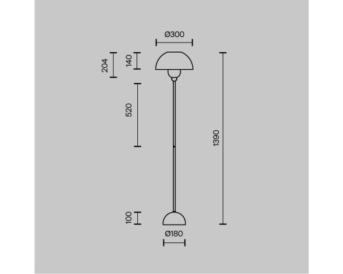Напольный светильник (торшер) Maytoni MOD177FL-01B