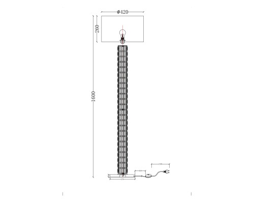 Напольный светильник (торшер) Maytoni DIA008FL-01CH