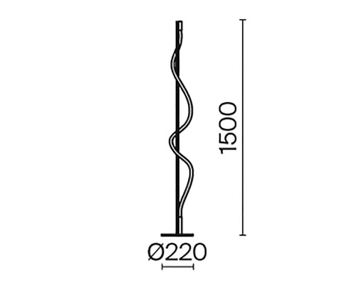 Напольный светильник (торшер) Maytoni MOD166FL-L15B3K