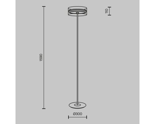 Напольный светильник (торшер) Maytoni MOD348FL-L24BBS3K