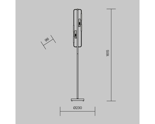 Напольный светильник (торшер) Maytoni MOD099FL-02G