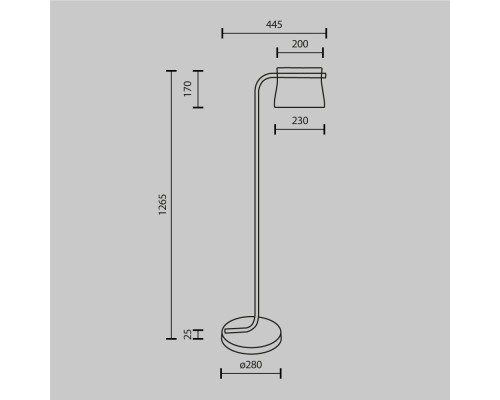 Напольный светильник (торшер) Maytoni MOD170FL-L8BS3K