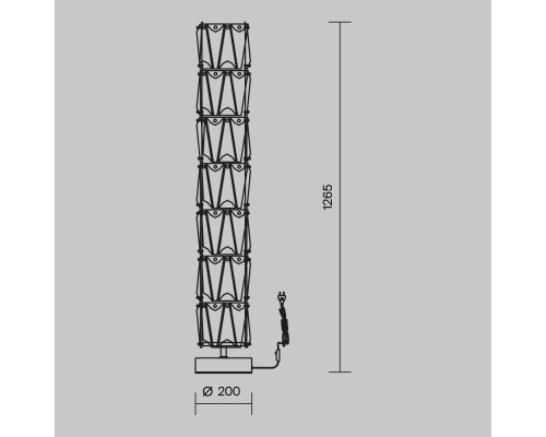 Напольный светильник (торшер) Maytoni MOD043FL-08CH