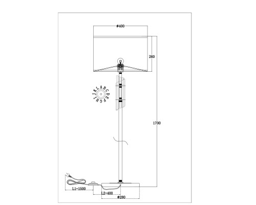 Напольный светильник (торшер) Maytoni MOD088FL-01BS