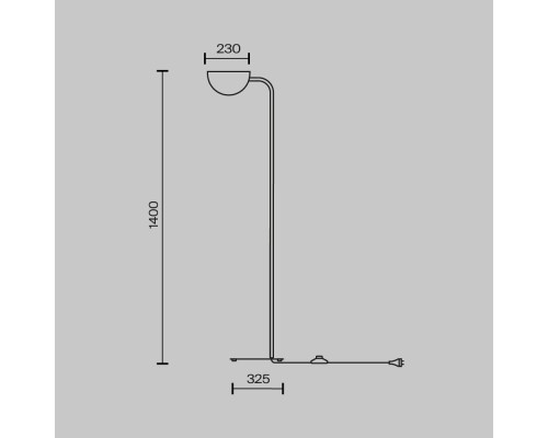 Напольный светильник (торшер) Maytoni MOD126FL-01B