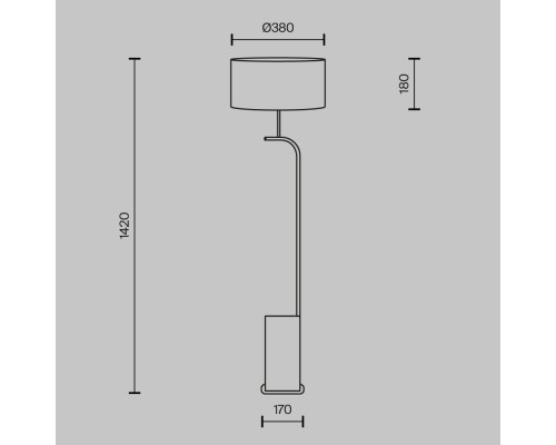 Напольный светильник (торшер) Maytoni MOD437FL-03B