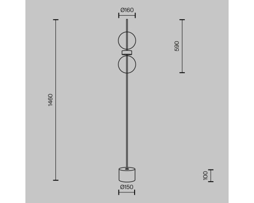 Напольный светильник (торшер) Maytoni MOD478FL-L15B3K