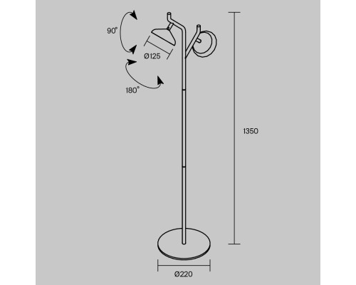 Напольный светильник (торшер) Maytoni MOD451FL-L8B3K