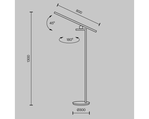 Напольный светильник (торшер) Maytoni MOD363FL-L14B3K