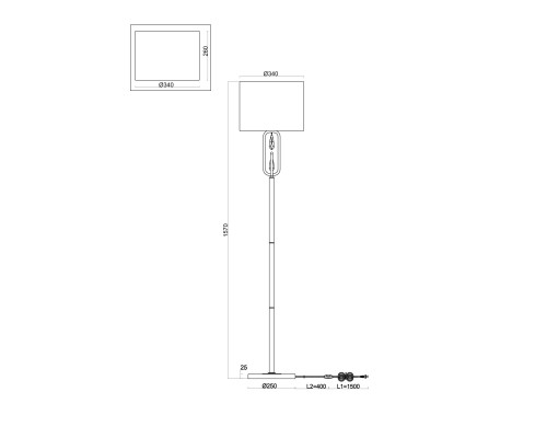 Торшер Freya Riverside FR1007FL-01BS