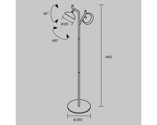 Напольный светильник (торшер) Maytoni MOD451FL-L16B3K