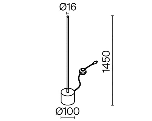 Напольный светильник (торшер) Maytoni MOD147FL-L20BSK1