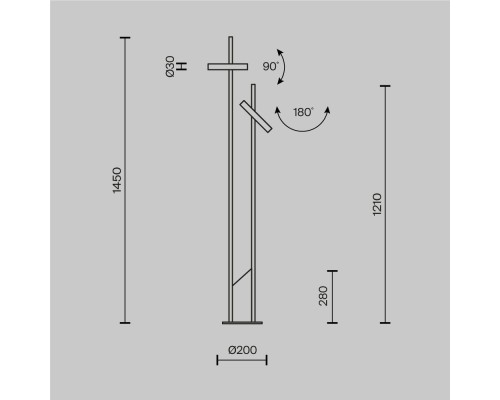 Напольный светильник (торшер) Maytoni MOD460FL-L6B3K