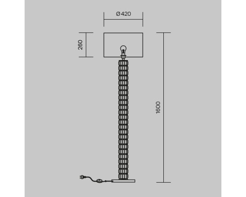 Напольный светильник (торшер) Maytoni DIA008FL-01CH
