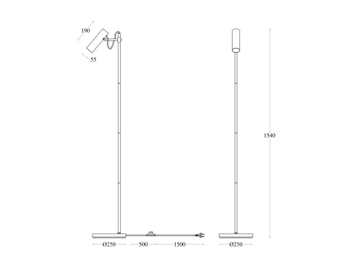 Напольный светильник (торшер) Maytoni MOD129FL-01W