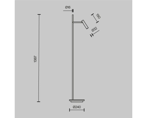 Напольный светильник (торшер) Maytoni Z010FL-L8B3K