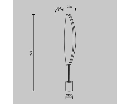 Напольный светильник (торшер) Maytoni MOD281FL-L33BS3K