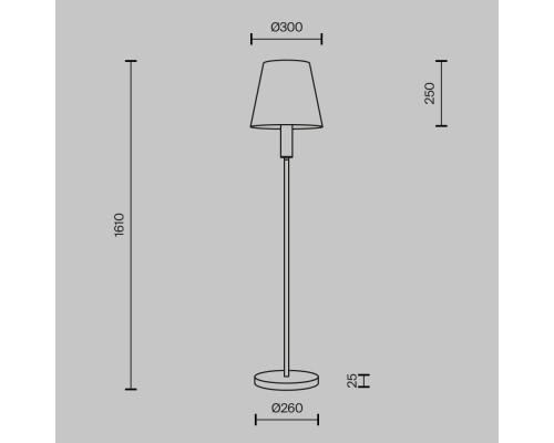 Напольный светильник (торшер) Maytoni MOD483FL-01BS