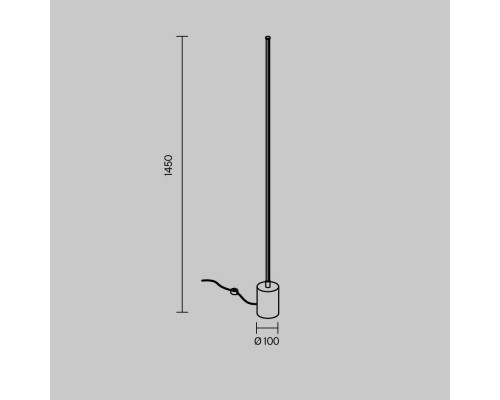 Напольный светильник (торшер) Maytoni MOD147FL-L20BK1