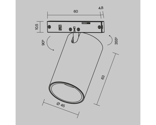 Трековый светильник Technical TR187-1-9W3K-M-B